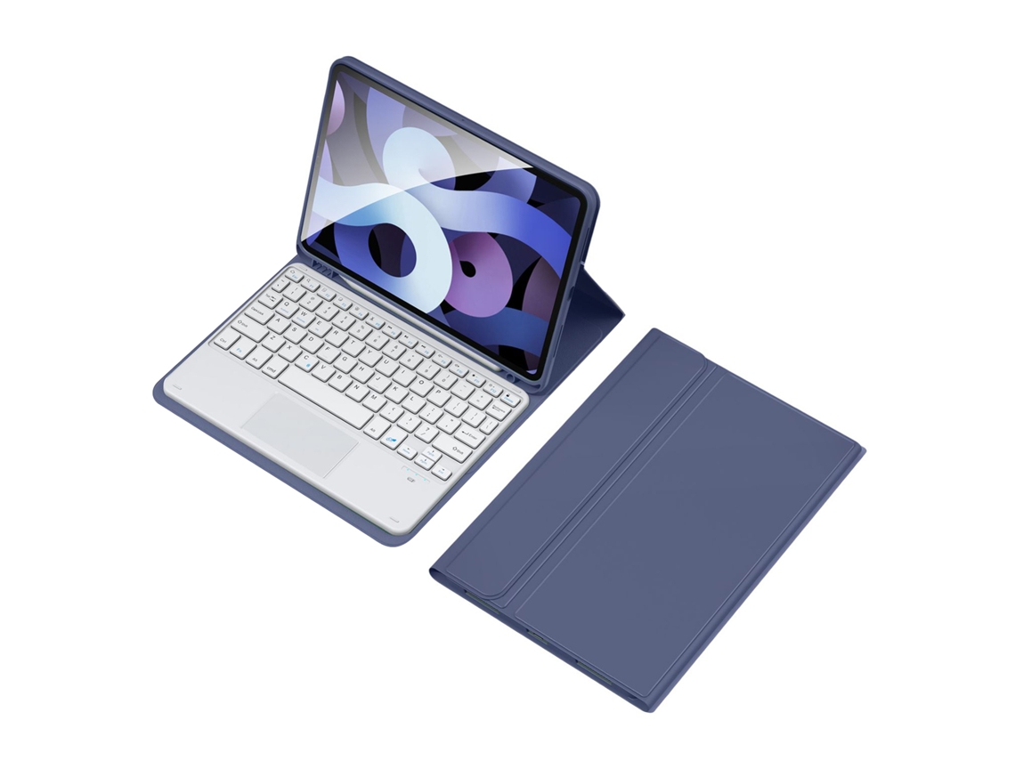 Teclado Inalámbrico Bt Y Teclado Numérico Usb Con Funda De Cuero Pu Para Ipad Air3 Pro 7 8 9 10.2-10.5 Pulgadas