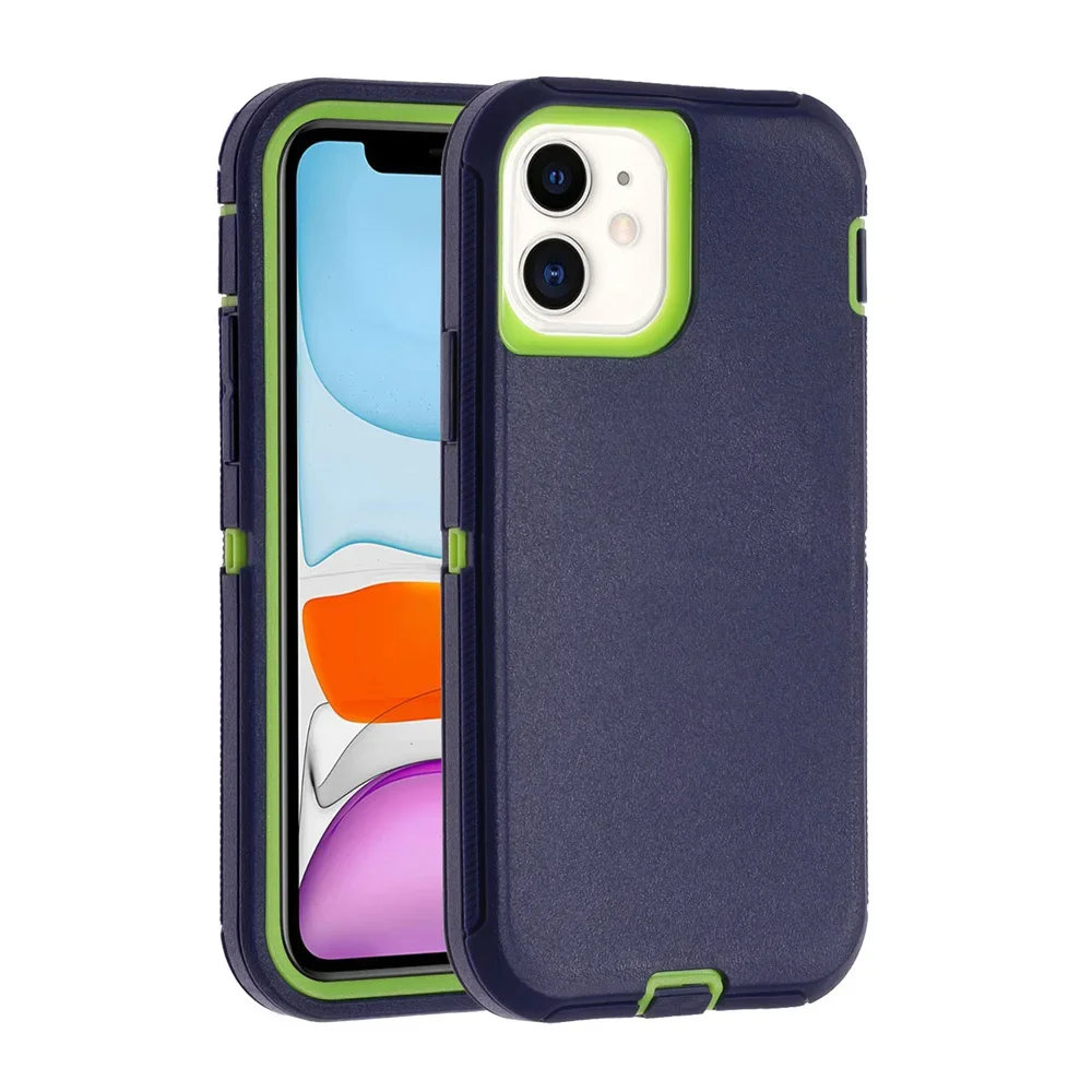 (verde, Iphone 13 Pro) Funda Protectora Antigolpes De Grado Militar 3 En 1 Para Iphone, Funda Protectora Antivibración.