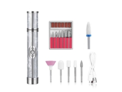 Set de manicura/pedicura Kit Eléctrico Profesional para Uñas Acrílicas y de Gel Lalamoli Plata Lalamoli
