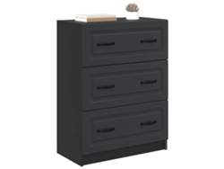 Maison Exclusive - Cajonera Negro 66 X 34,5 X 87 Cm Madera De Ingeniería