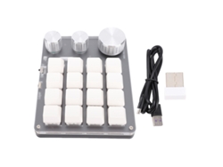 Teclado Mecánico Gaming De 16 Teclas Clave 3 Modos Interruptor Rojo Personalizar Blanco