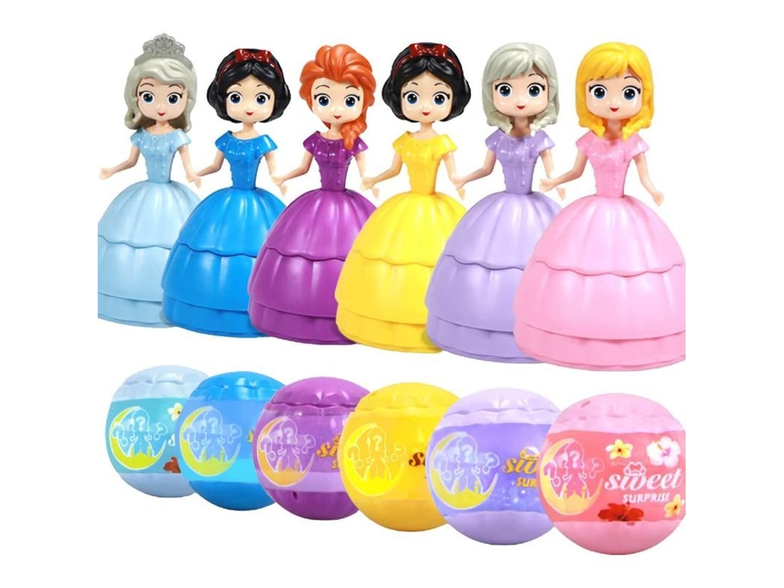 Mini Figuras De Princesas, Juego De 6 Decoraciones Para Pasteles Para Cumpleaños Y Momentos De Juego Para Niñas.