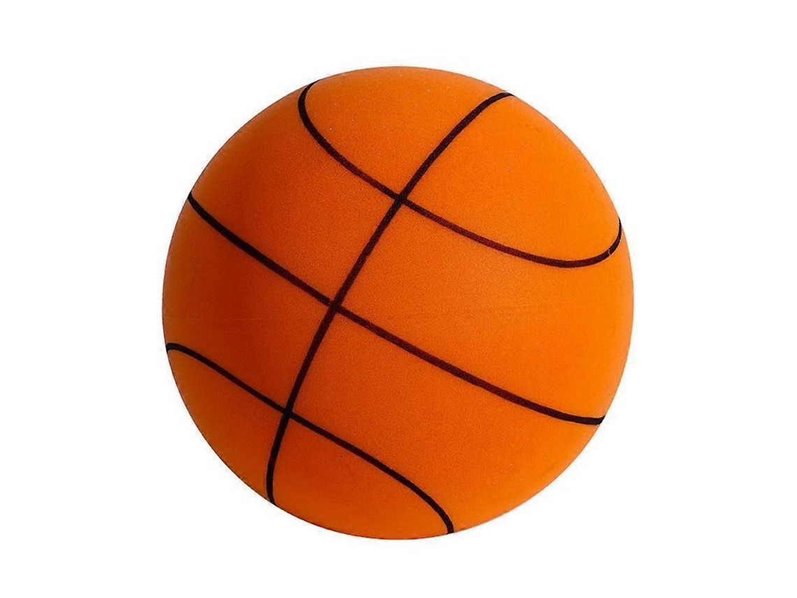 Balón De Baloncesto Silencioso De 21/24 Cm Para Entrenamiento En Interiores, Alta Elasticidad, Color Naranja.