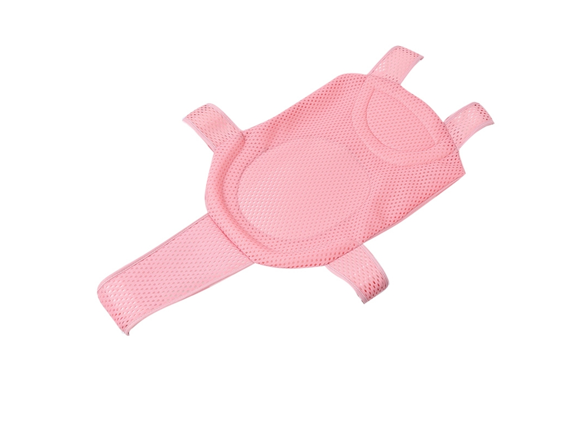Hamaca De Baño Para Bebé, Malla Suave Antideslizante Con Soporte Para La Columna Vertebral, Color Rosa.
