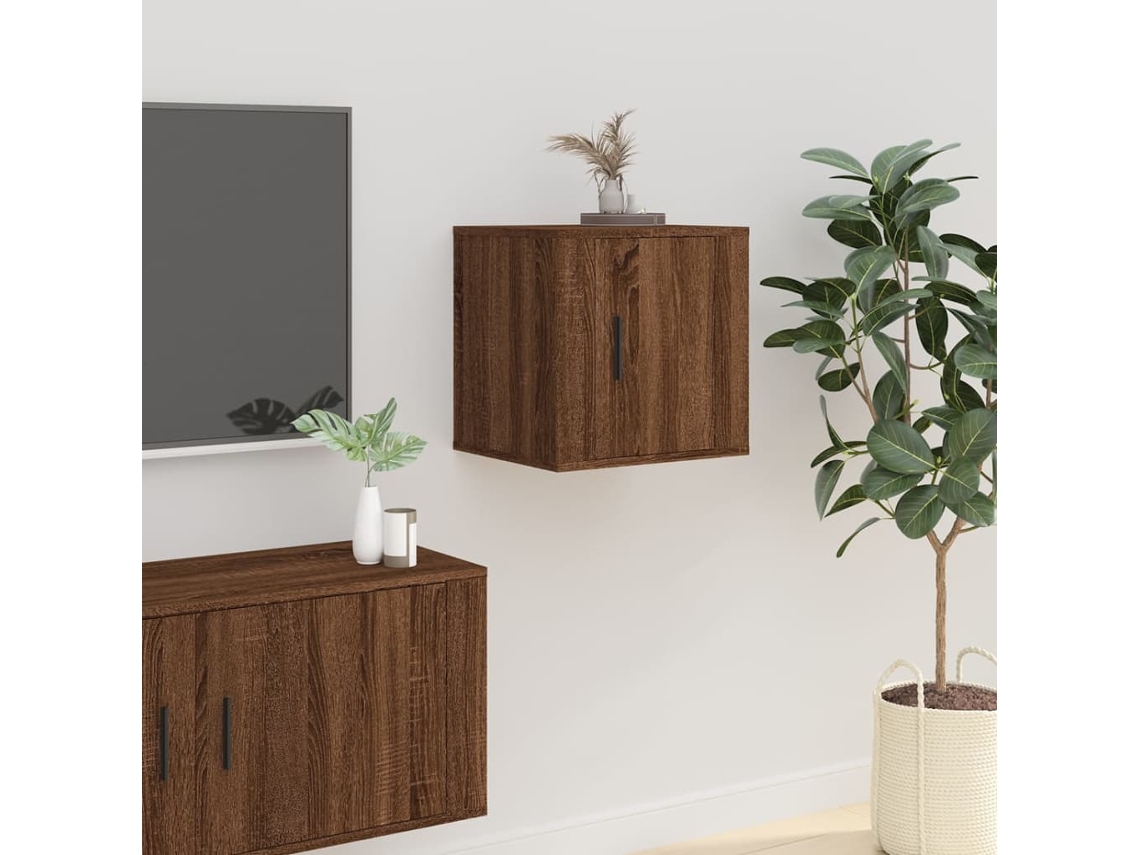 Estantería/Mueble de TV de Pared 40X34,5X40 Cm Roble Marrón