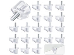 Pegs De Soporte Para Estantes De 3mm/1/8 Pulgada Plástico Transparente Para Muebles (20 Piezas)