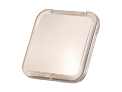 Espejo De Maquillaje De Viaje, Doble Cara, Aumento De 15x, Plegable, Blanco, Para Uso En La Oficina.