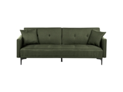 Sofá cama BELIANI Lucan de Poliéster Verde 191x91x75