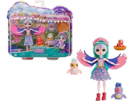 Muñeca ENCHANTIMALS City Tails Familia De Loros (Edad Mínima Recomendada: 4años)