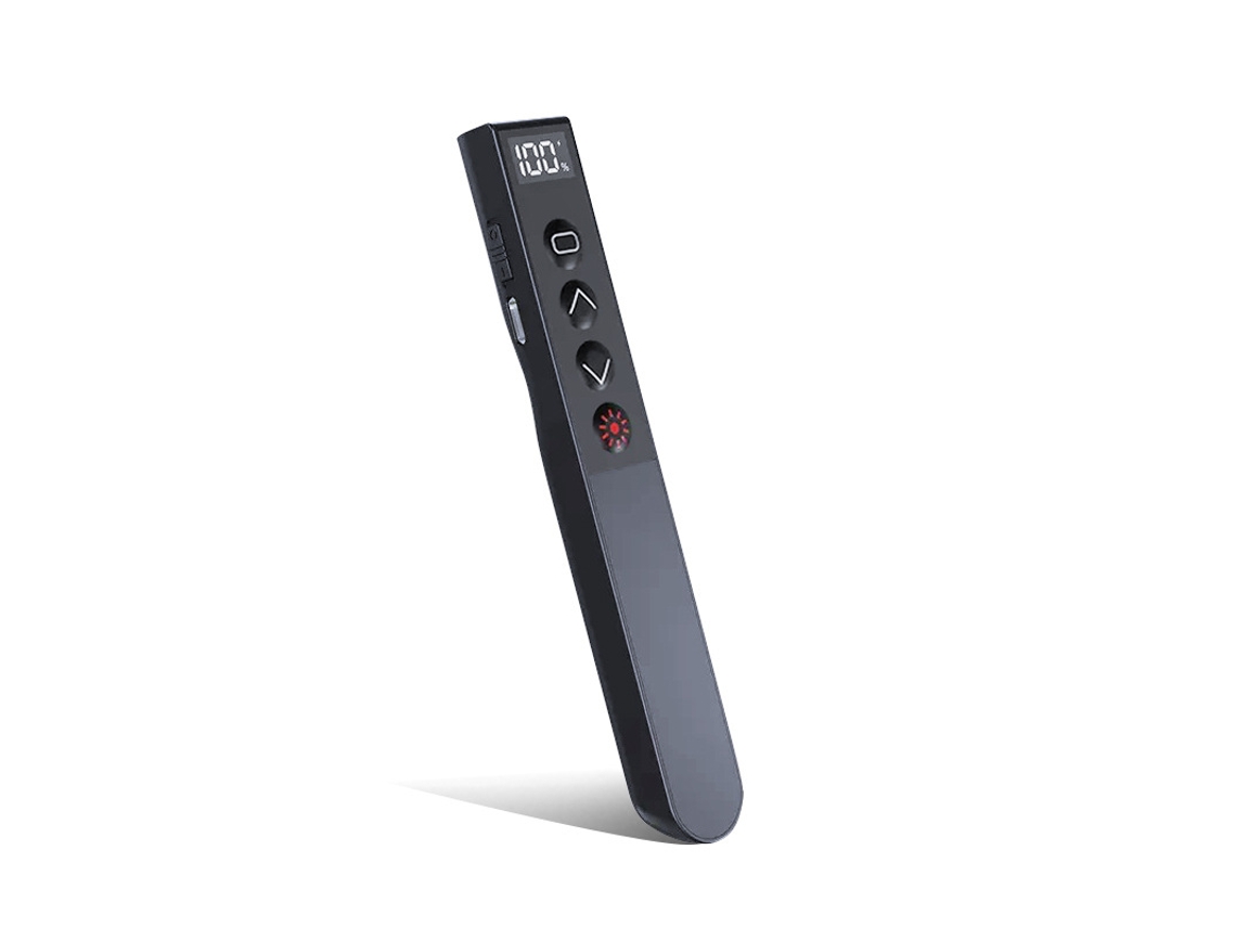 CHRUI Presentador Inalámbrico Ppt Página Girando Pluma Pantalla Digital Multifuncional Negro