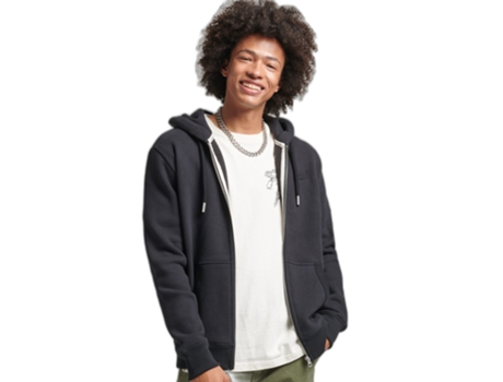 Sweatshirt para Hombre SUPERDRY (2XL - Algodón - Negro)
