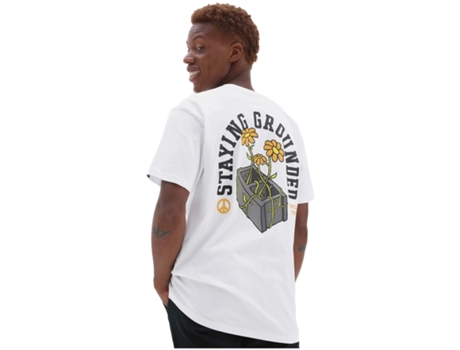 Camiseta de Hombre VANS Staying Grounded Ss Blanco (XS)