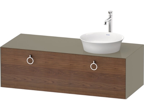 DURAVIT Tulip blanco, mueble de baño colgado en la pared, ancho 1300 x profundidad 550mm, con 1x extraíble, con tirador, WT4982R