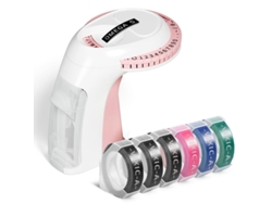 Impresora de etiquetas retro con relieve y 3 rollos de 9 mm – Para junk journaling, scrapbooking y manualidades. Color rosa. Hexinyigjly.