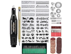 Kit De Herramientas De Grabado De 107 Piezas, Bolígrafo Rotatorio Multifuncional Para Bricolaje, Velocidad Ajustable De 3000 A 20000 Rpm.