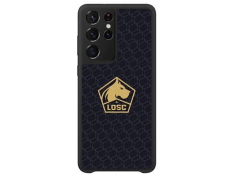 Funda Móvil Ultra Oficial Lille Fc para Samsung Galaxy S22 Ultra PHONECASES3D Piel Sintética Negro