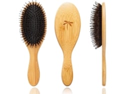 Peine De Cerdas De Jabalí - Peine Desenredante Para Cabello Seco, Encrespado O Grueso - Restaura El Brillo Y La Suavidad