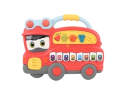 Ats-piano Electrónico Musical Niño Forma Camión De Bomberos Con Luces Y Música Juguete Instrumento Infantil Para Jardín De Infantes
