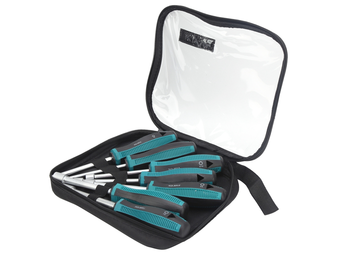 Set De Destornilladores De Llave Hexagonal Con Mango Antideslizante Herramientas De Acero Hardware 7 Piezas