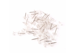 50 Chinchetas Transparentes Con Cabeza De Plástico Para Tablones De Anuncios Escolares Y De Oficina.