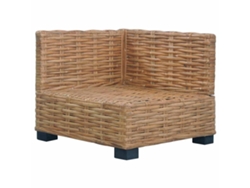 Sofá De Salón | Sofá De Descanso | Sofá De Esquina Con Cojines Ratán Natural Wsd745229