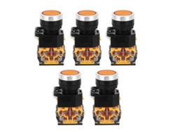 5 Interruptores Pulsadores De Reinicio Automático De 22 Mm Y 37 V-440 V (sin Luz Naranja)