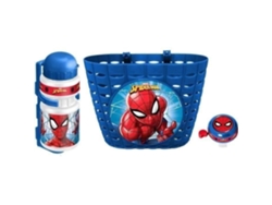 Set de canasta para botella de agua con campana de Spider-Man para niños a partir de 3 años, color azul y rojo, Disney