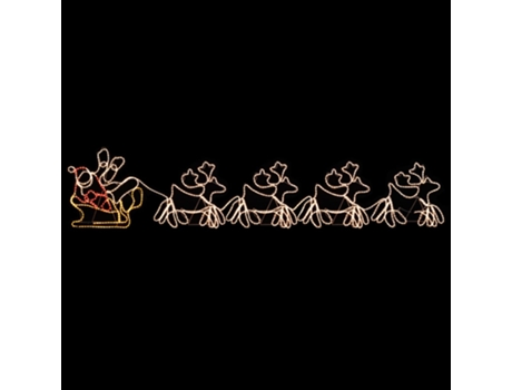 MAISON EXCLUSIVE - Alumbrado de Navidad 4 renos y trineo XXL 1548 LEDs 500x80 cm