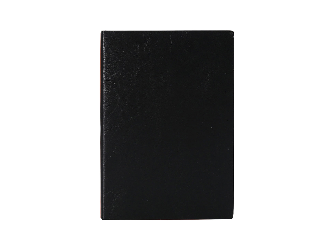 Cuaderno A5 de tapa dura en piel sintética resistente a la tinta, papel crema Kofihety