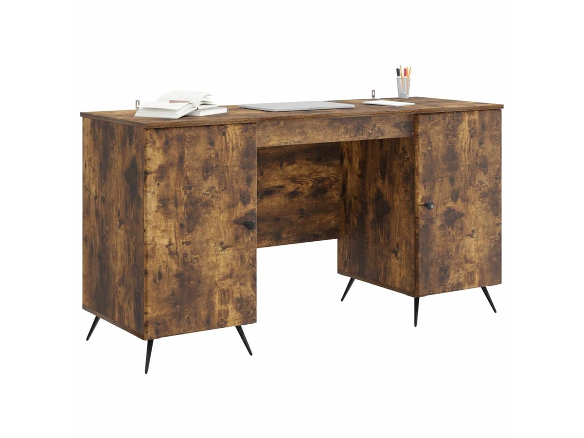 Maison Exclusive - Mesa de roble ahumado 142,5 x 50 x 75 cm Derivados de madera