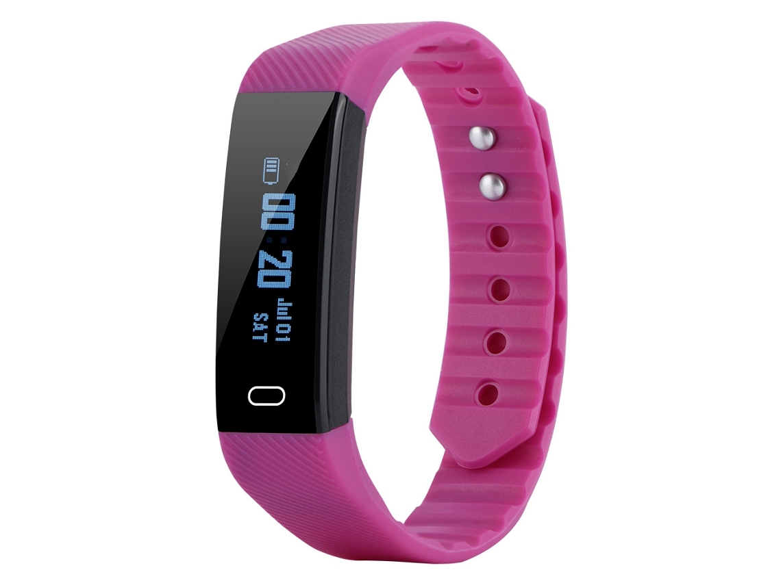Pulseira Inteligente Com Tela Ips Colorida 0.86 Polegadas Roxa Bluetooth Contador De Passos Ipx7