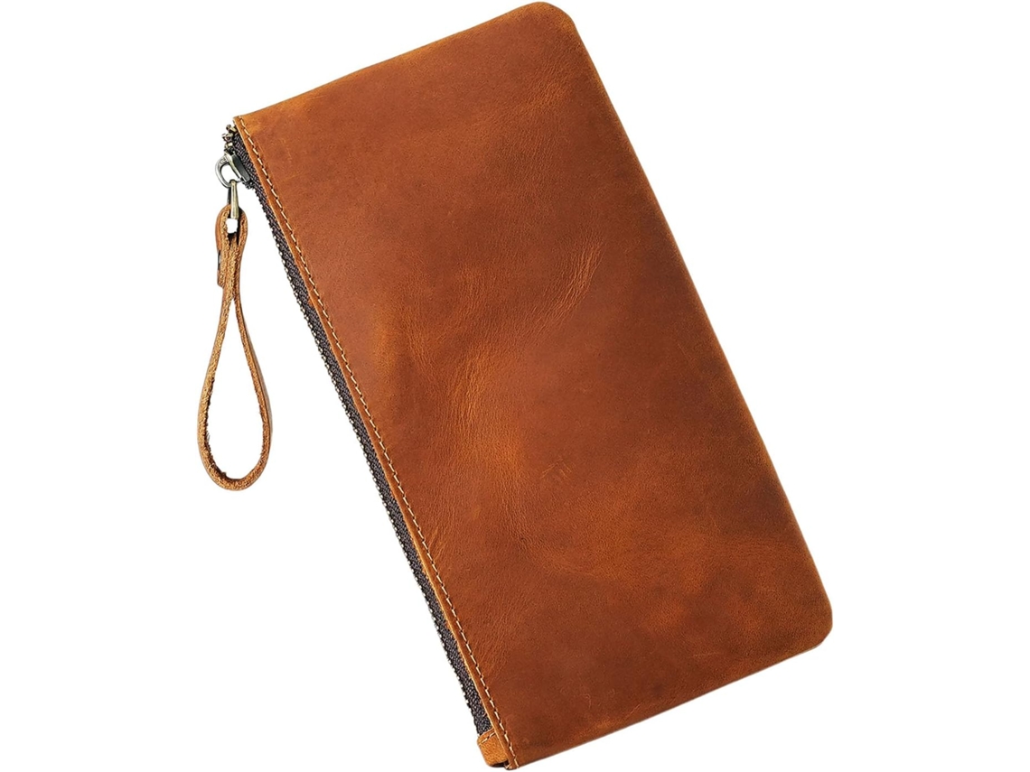 Estuche Para Lápices Sencillo De Estilo Retro Con Gran Capacidad, Estéticamente Atractivo, Color Marrón.