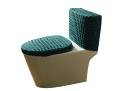 Juego de 2 fundas para asiento de inodoro suaves y cómodas, fáciles de instalar y lavar, tela duradera con elástico, se adapta a inodoros estándar.