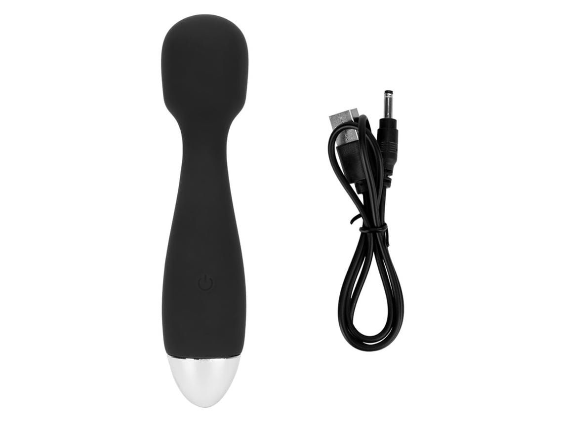 Vibrador De Masaje De Silicona Recargable Usb Con 10 Modos De Vibracin Para Mujeres (negro)