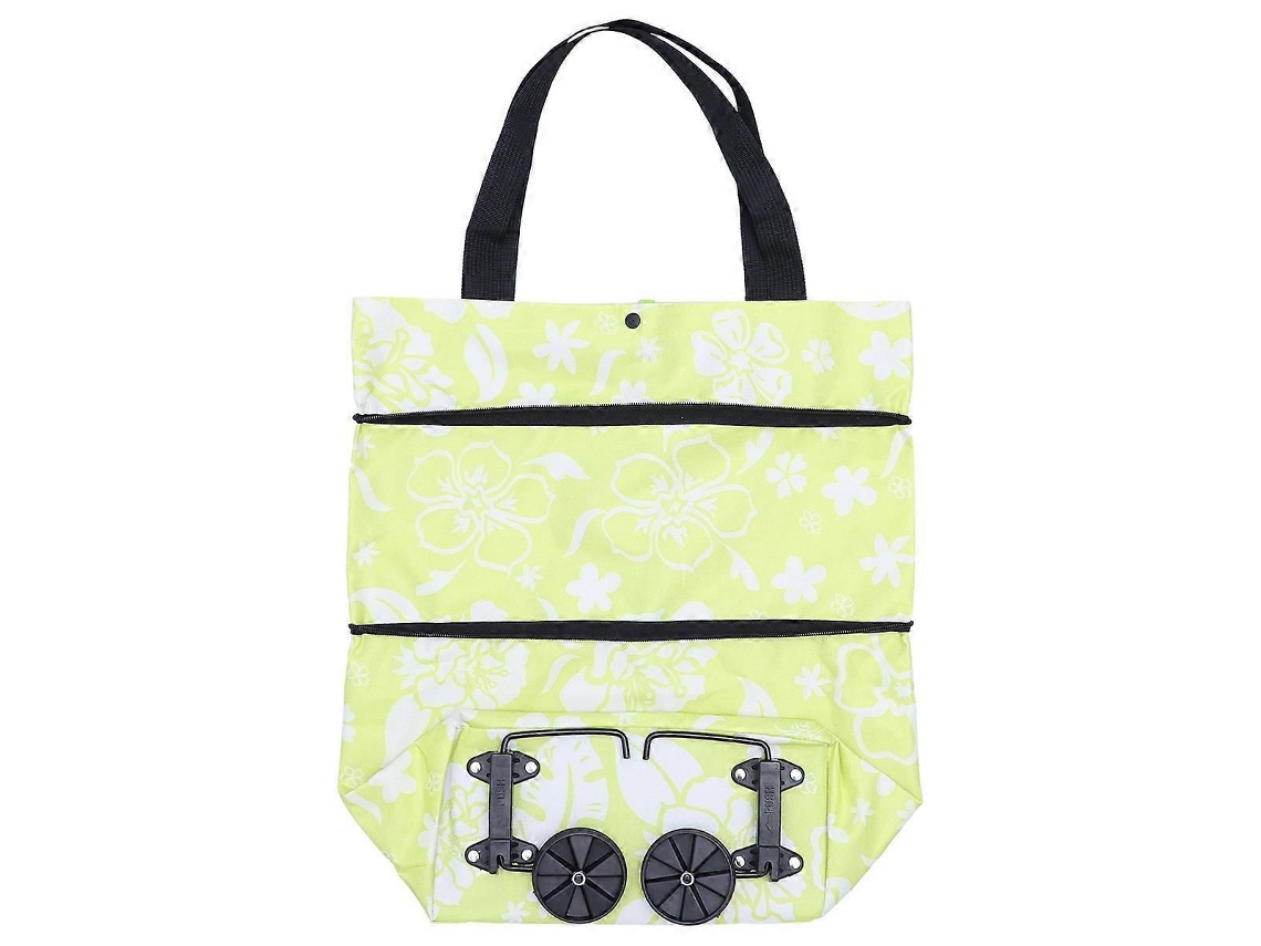 Bolsas de supermercado plegables con ruedas, carrito de compras plegable para viajes, 1 juego GOKOCO