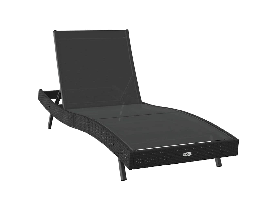 Maison Exclusive - Tumbona Negro 197 X 70 X 82 Cm Ratán Sintético