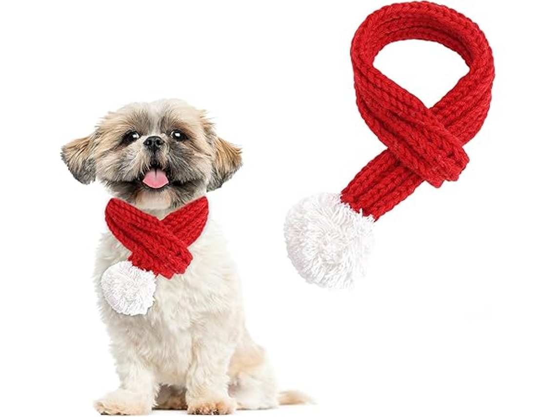 La Bufanda De Punto De Invierno Con Motivos Navideños (para Perros) Es Perfecta Para Regalar, Decorar O Para Usar A Diario, Y Está Confeccio