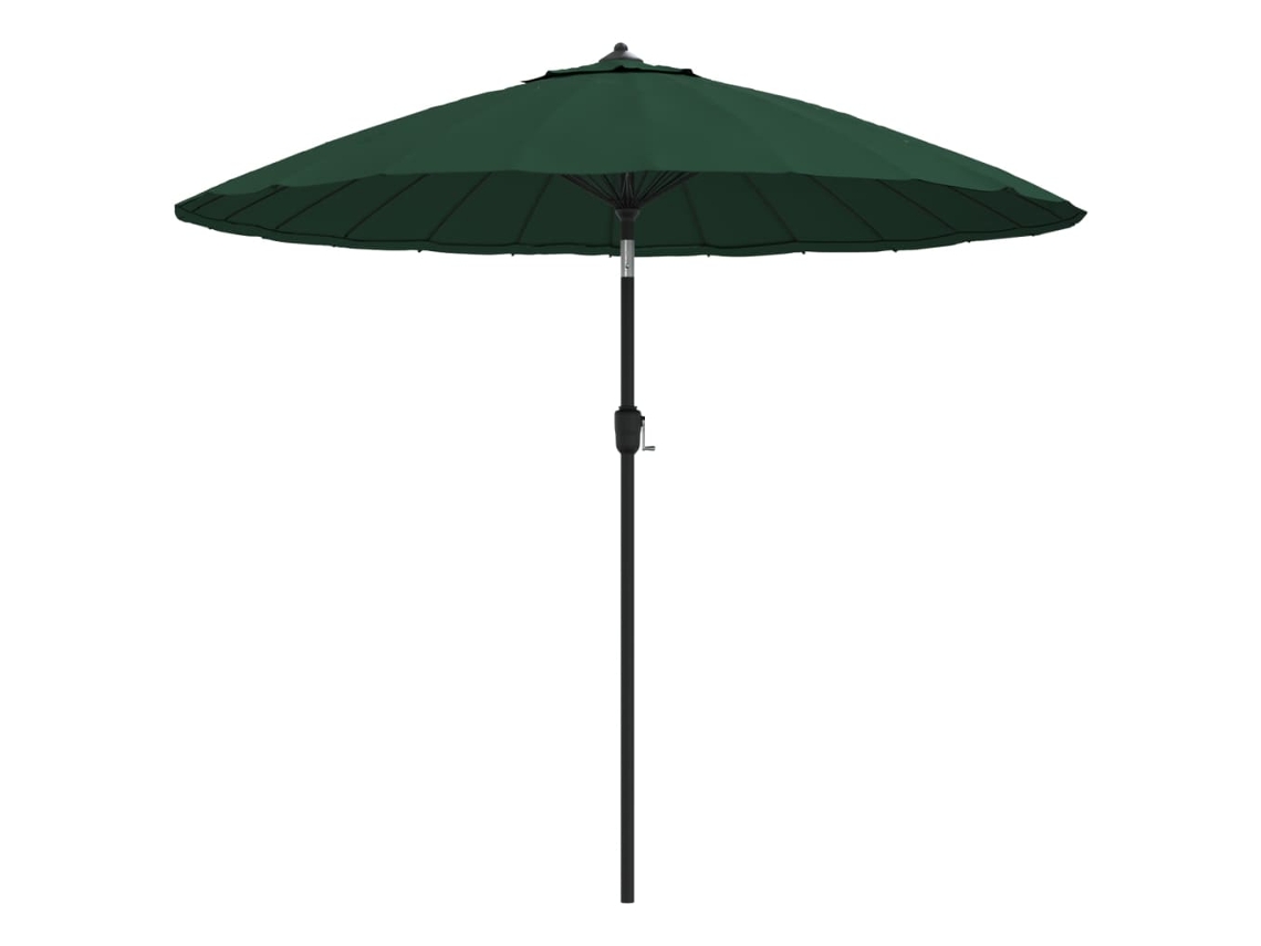 vidaXL Sombrilla de jardín con palo de aluminio verde 270 cm