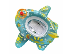 Flotador inflable para niños, cama de aire, bote de lago, anillo de natación con 2 asas para niñas y niños