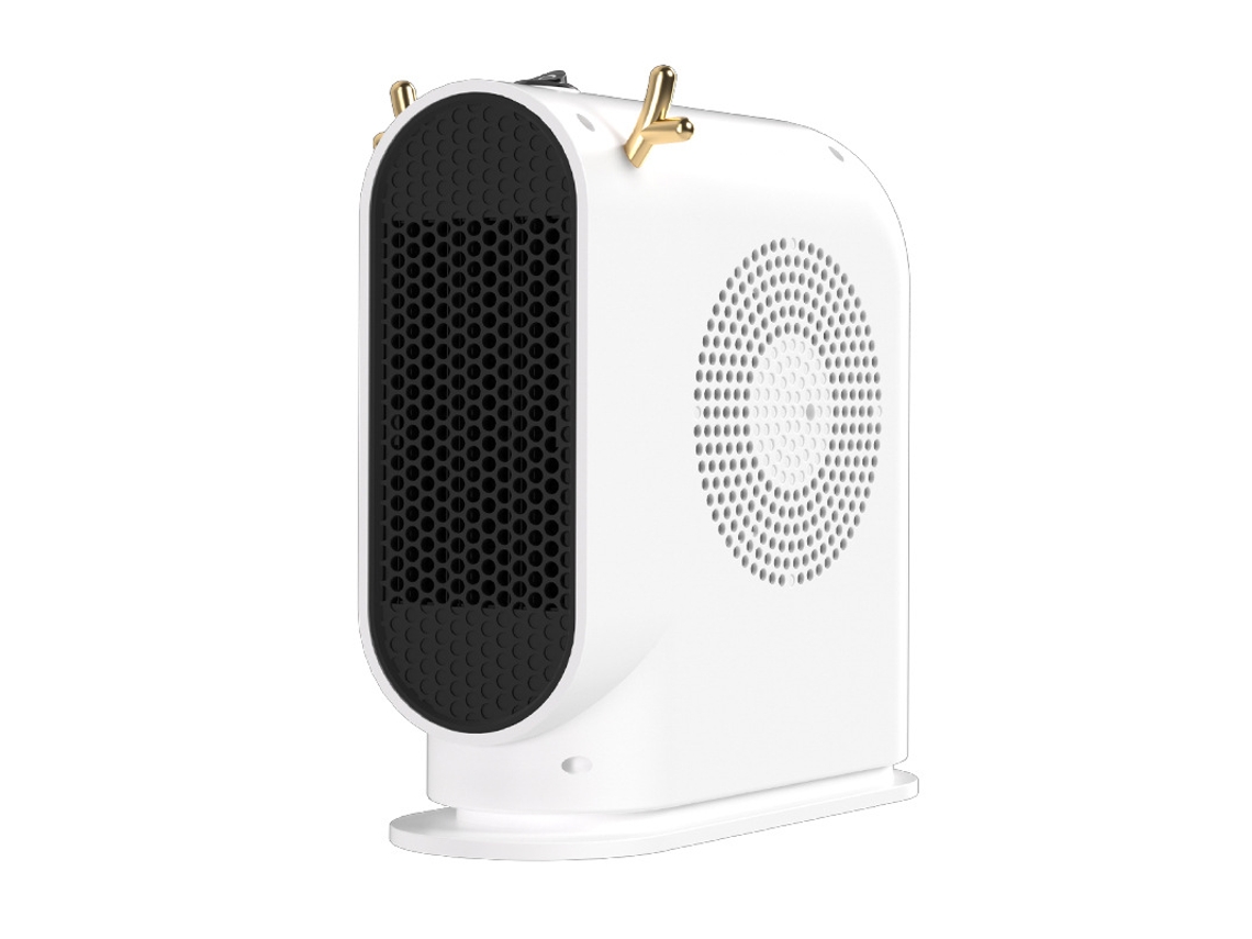 Calentador portátil, mini calentador eléctrico en forma de bocina (blanco) Cuich