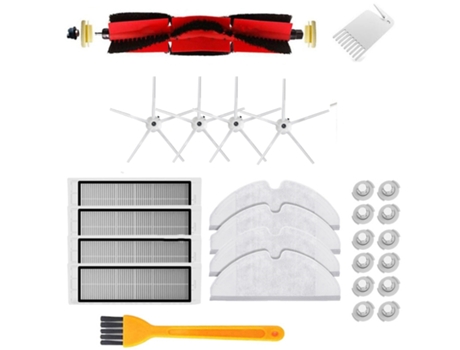 Para Xiaomi Roborock S6 S5 Max S60 S65 S5 S50 E25 E35 accesorios de piezas de vacío 27 piezas paños de fregado cepillo filtro Hepa