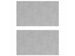 Taburete rectangular 2 piezas Plata 50 x 30 cm Aluminio MAISON EXCLUSIVE
