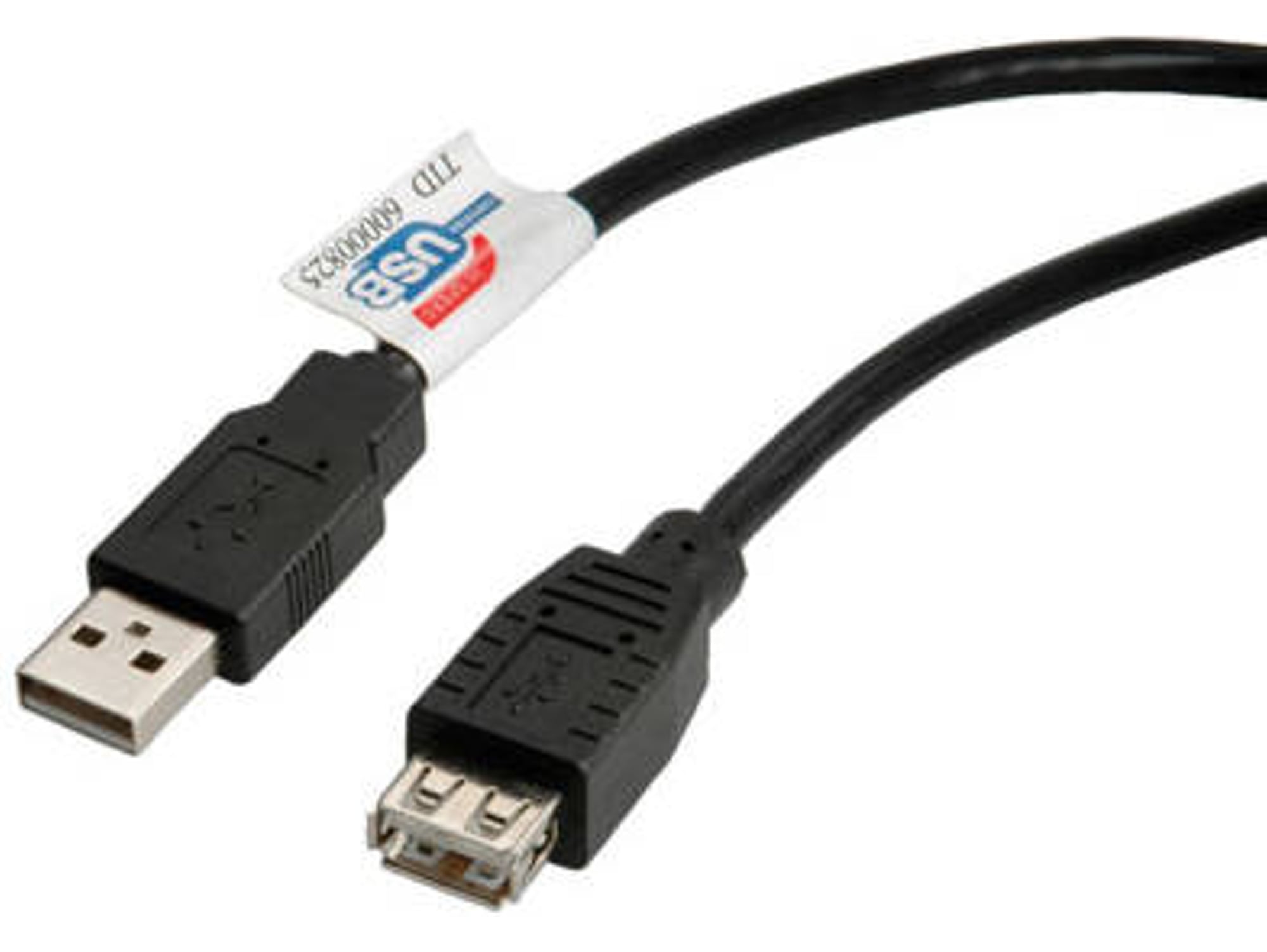 Cable USB ROLINE USB A/USB A 0.8 m Macho/Hembra Negro Worten.es