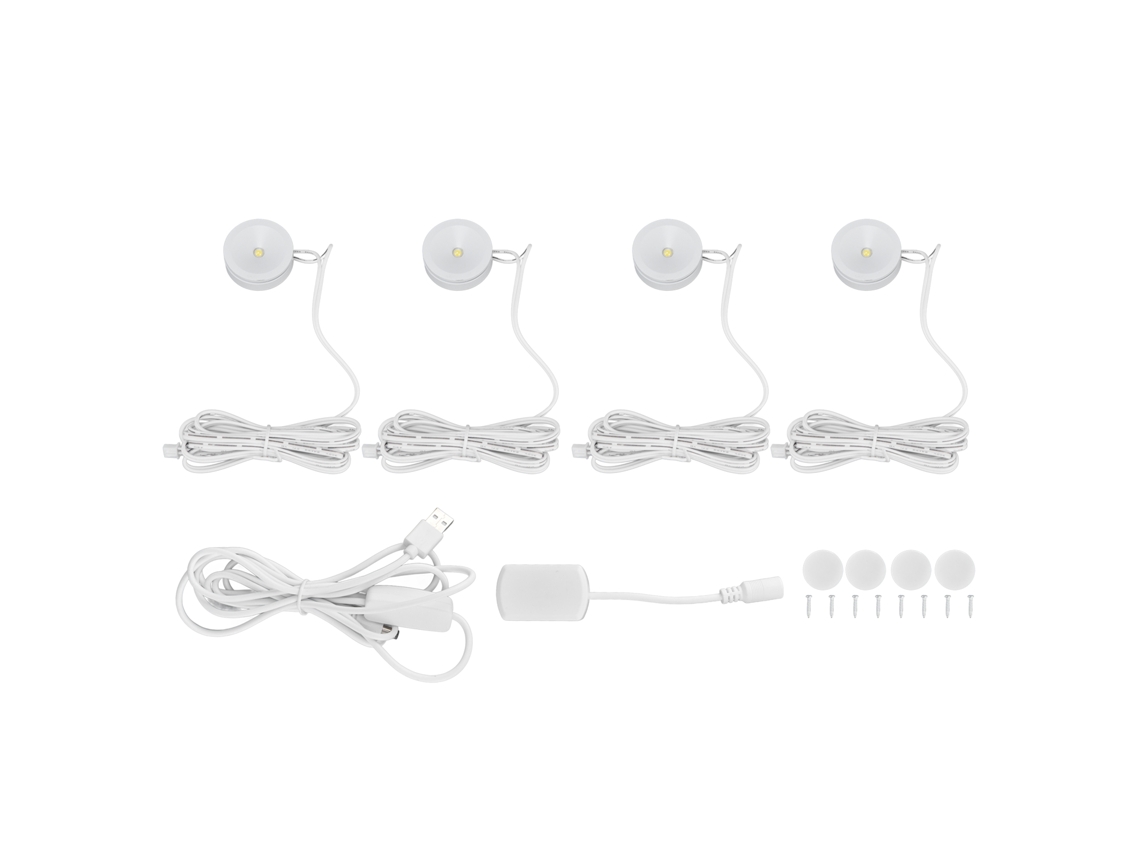Luces Led Tipo Disco Para Debajo De Gabinetes, Regulables, Ultrafinas, Redondas, Gabinetes Salas Exp