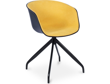 Silla de Oficina con Brazos Jodie Silla de Escritorio de Diseño Negro 50x56x83cm PRIVATEFLOOR