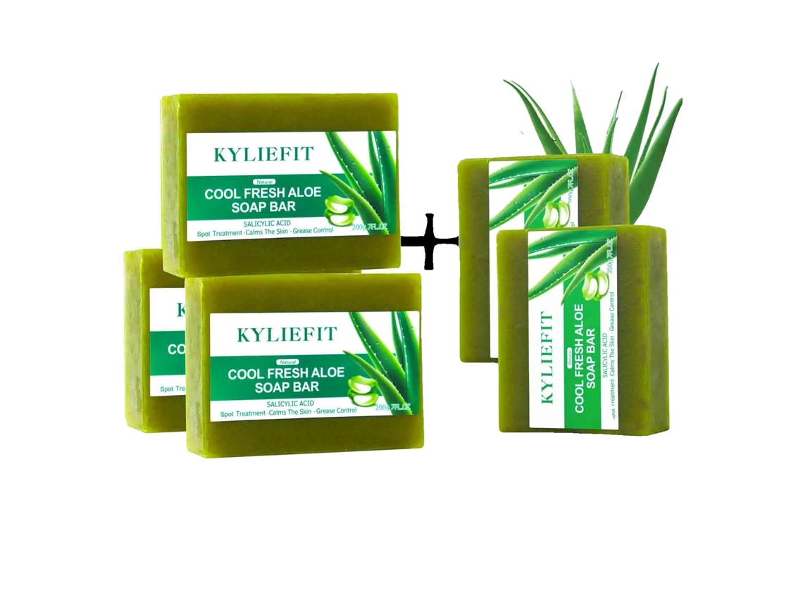 Jabón de aloe vera, reduce el acné, fórmula hidratante, compra 3 y llévate 2 gratis (OEM)