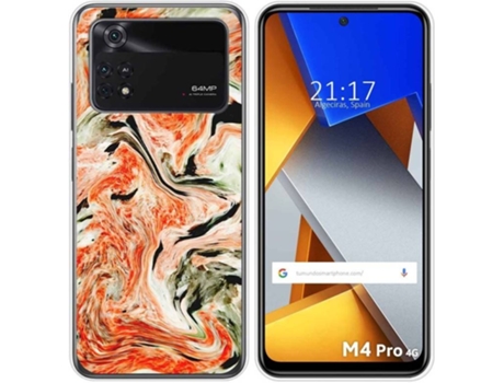 Carcasa para Xiaomi Poco M4 Pro 4G TUMUNDOSMARTPHONE Dibujos Mármol 12 Multicolor