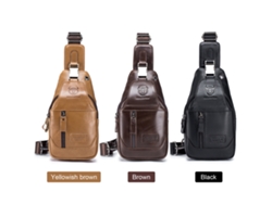 Mochila Bandolera De Cuero Impermeable Para Hombre, Ideal Para Senderismo, Ciclismo, Montañismo Y Viajes.