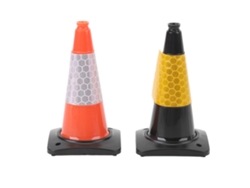 2 Peças Cones De Tráfego Simulados Reflectivos Para Carros Rc Decoração Mini Brinquedo Segurança