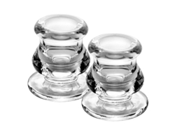 Set De 2 Portavelas De Cristal Para Velas Taper, Decoración Hogar, Boda O Fiesta